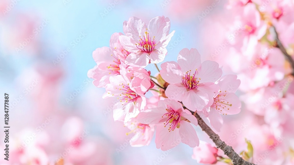 Spring cherry blossoms, sunny day, soft focus background, nature wallpaper Spring cherry blossoms, sunny day, soft focus background, nature wallpaper