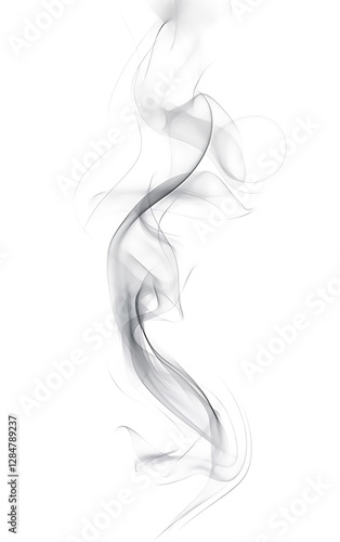 dripping liquid smoke frozen in an abstract futuristic 3d texture isolated on a white and transparent background, png.