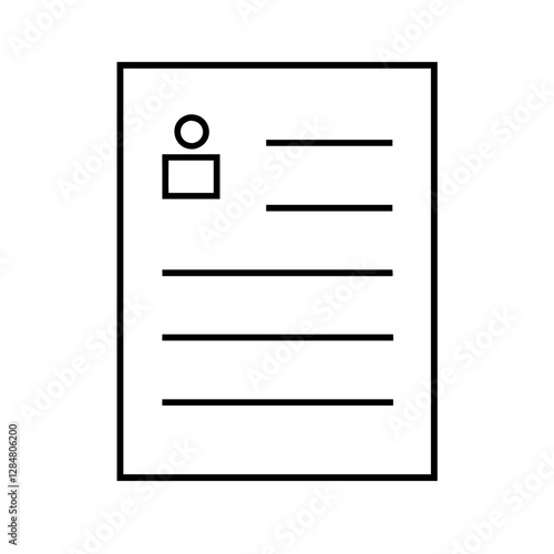 Simple document illustration on white background, clarity in communication