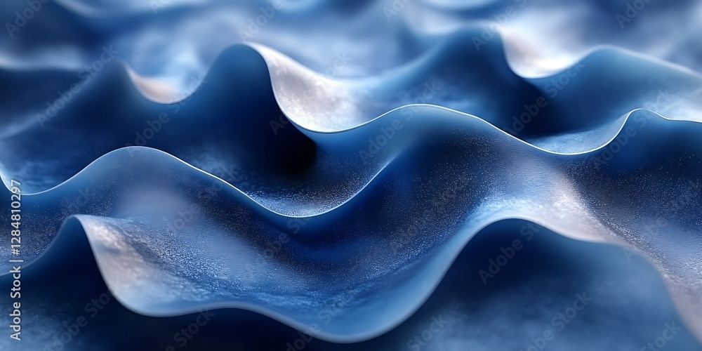 Obraz premium Abstract Blue Wavy Texture Background (5)