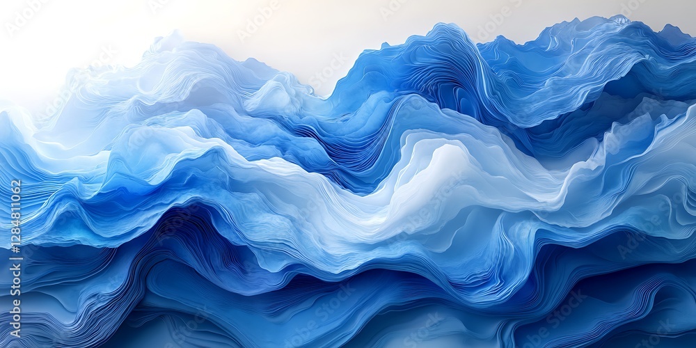 Obraz premium Abstract Blue Waves (6)