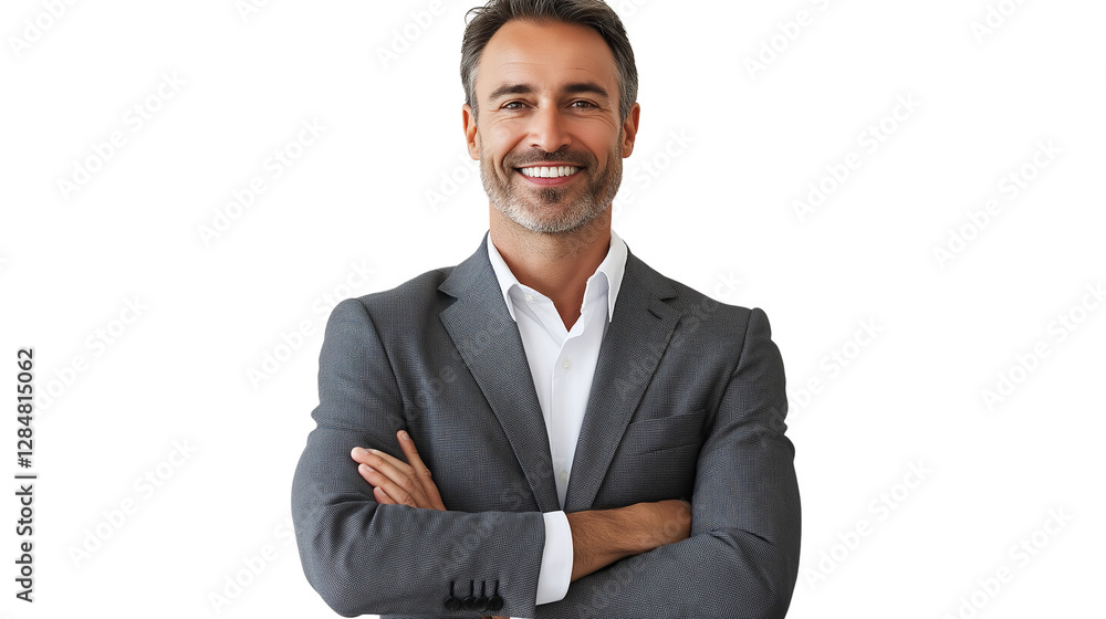 Portrait of a handsome businessman wearing suit isolated on transparent background, cut out Portrait of a handsome businessman wearing suit isolated on transparent background, cut out