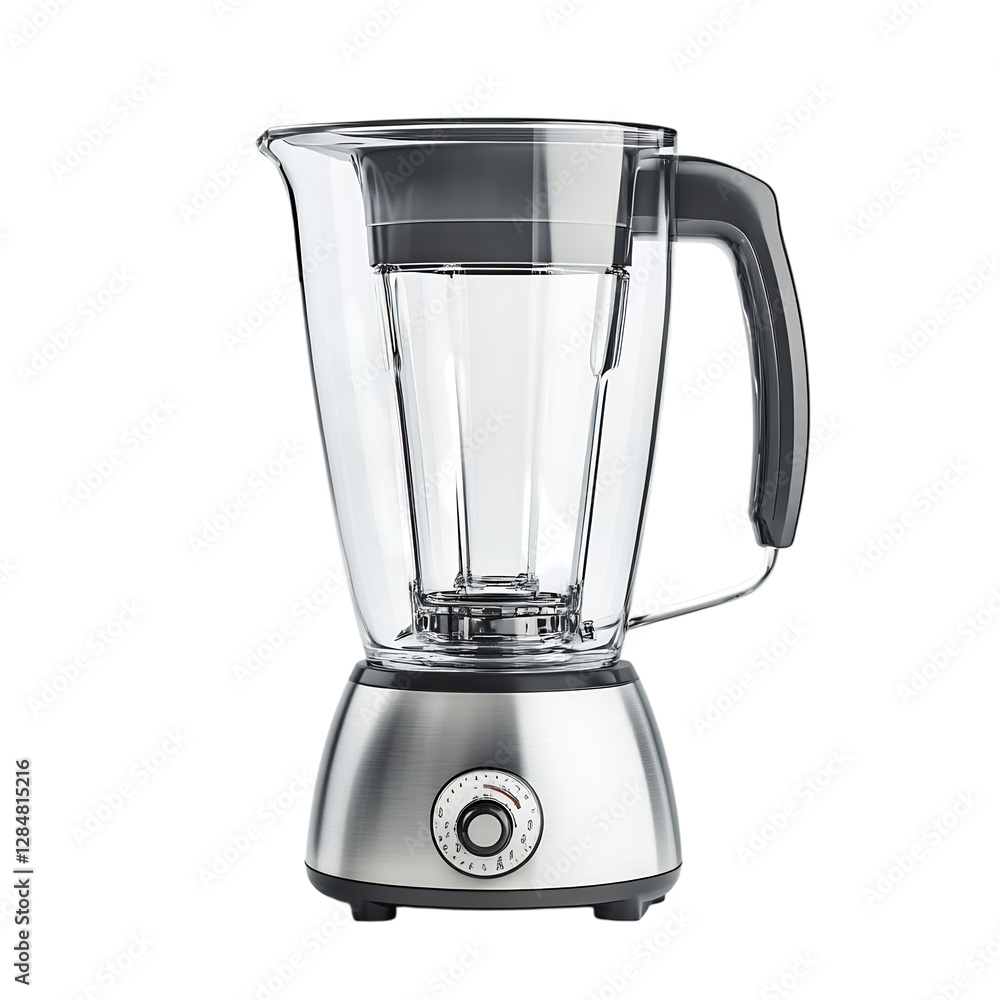 A Modern Kitchen Blender with Glass Pitcher Isolated on Transparent Background A Modern Kitchen Blender with Glass Pitcher Isolated on Transparent Background