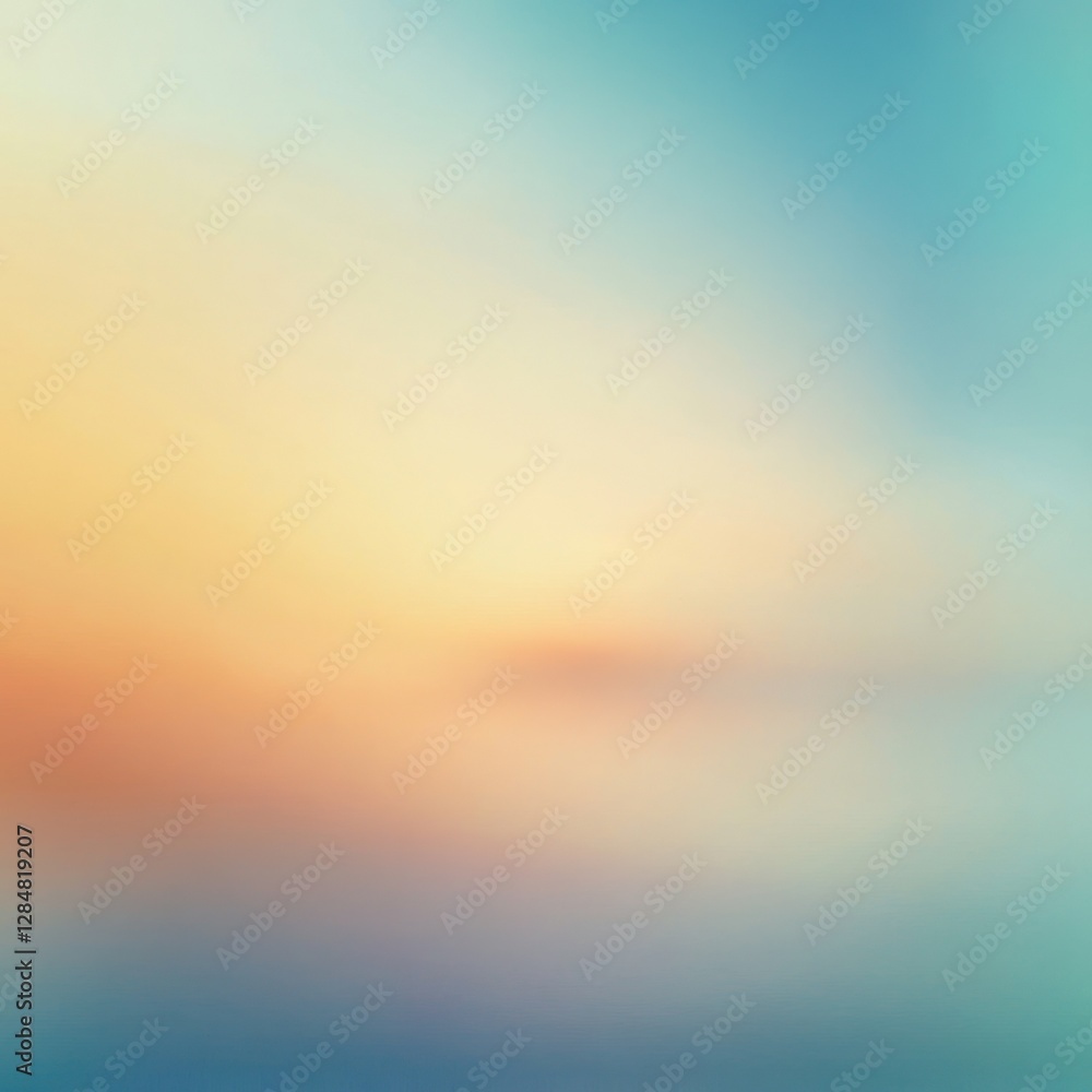 Fototapeta premium Soft focus sunset sky, blurred colors, peaceful atmosphere, for background use