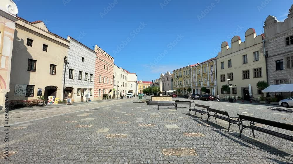 Slavonice Czech Republic, Slavonice central square, beautiful romantic medieval town, historic architecture ,sightseeing Slavonice Czech Republic, Slavonice central square, beautiful romantic medieval town, historic architecture ,sightseeing