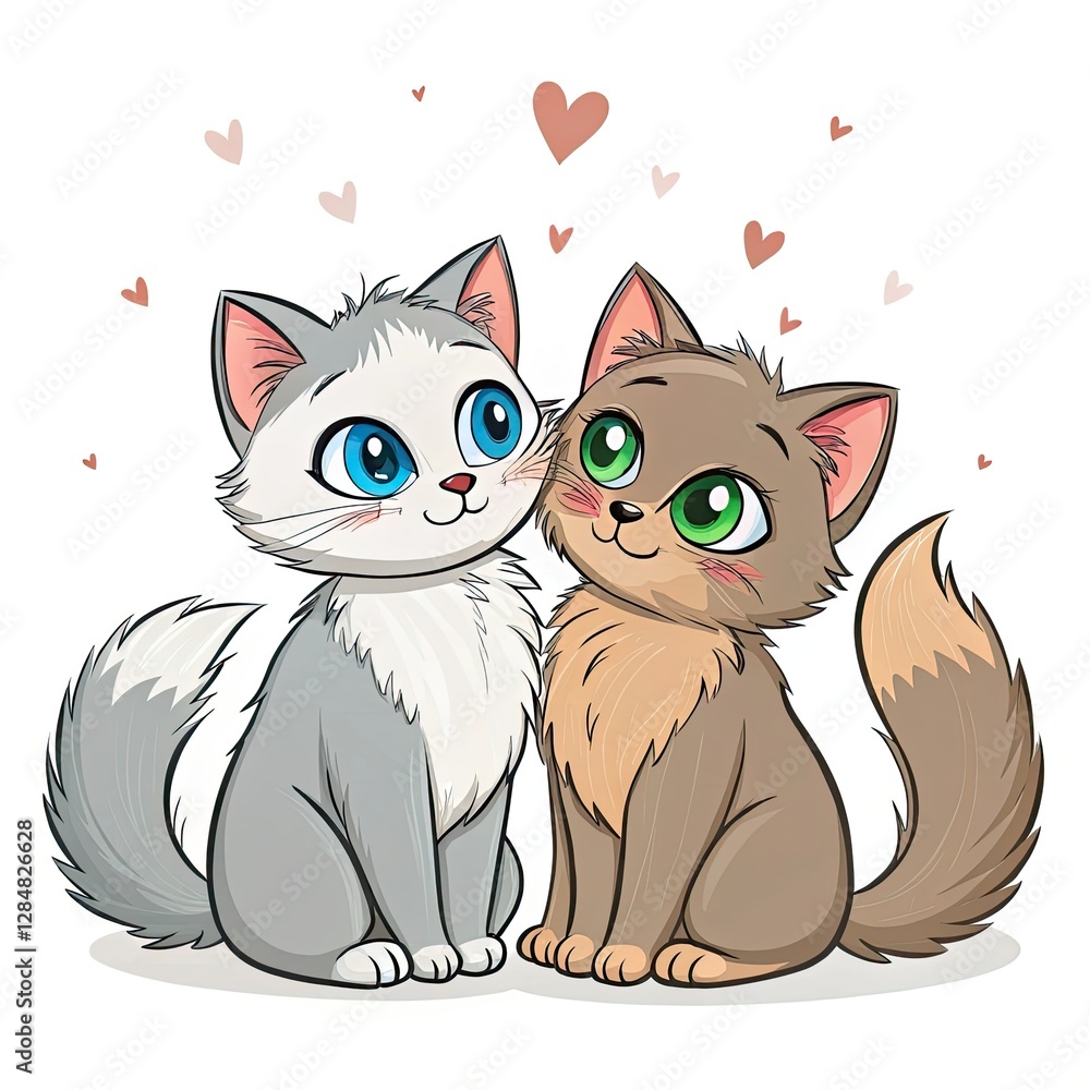 Obraz premium cat with heart