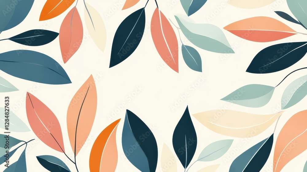 Discover the beauty of nature with our abstract botanical art, featuring handdrawn leaves and branches in a modern style. Discover the beauty of nature with our abstract botanical art, featuring handdrawn leaves and branches in a modern style.