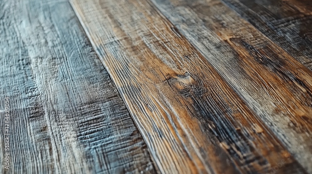 Fototapeta premium Rustic Brown and Gray Wooden Planks Texture Background High Resolution Detailed Weathered Wood Surface Natural Timber Design Element Perfect for