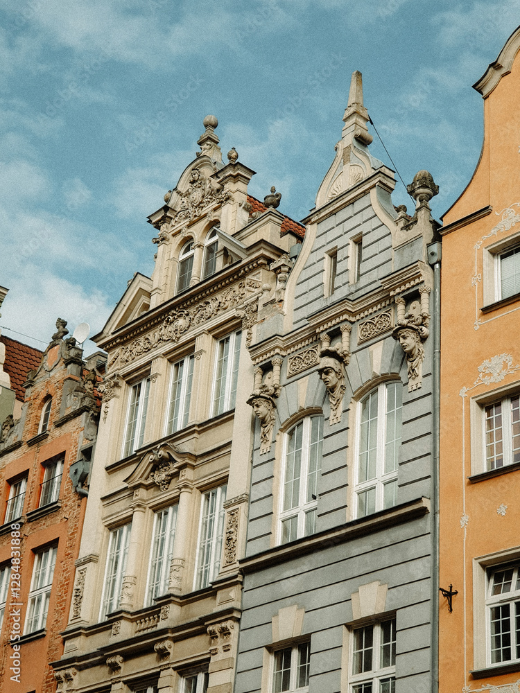 Obraz premium Danzig, Gdansk Old Buildings