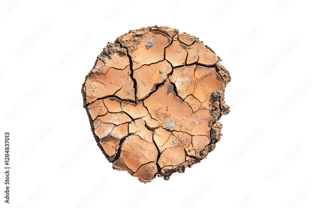 Naklejka premium Dried Cracked Earth Drought Texture Soil