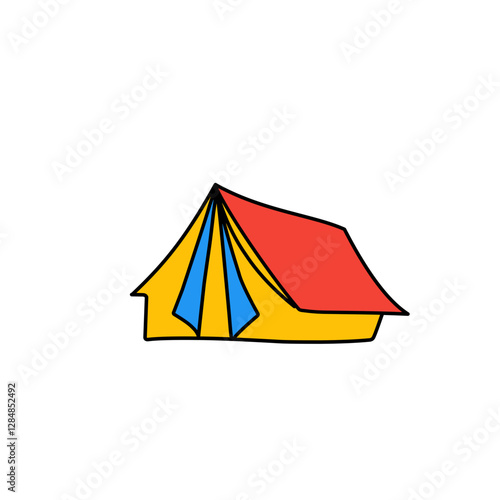 tent coloring vector