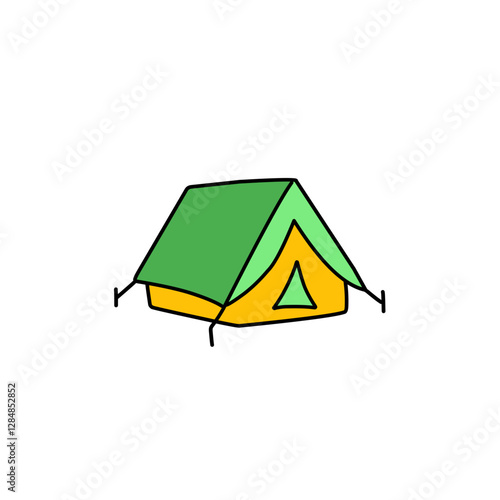 tent coloring vector