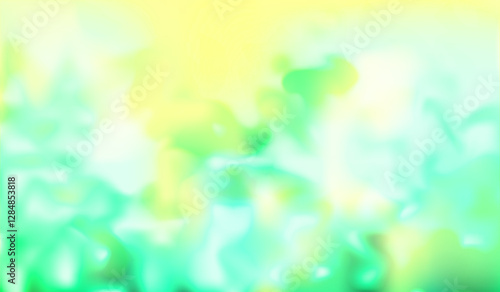 Gradient Spring Background with Green and Yellow Colors. Vector Blur Lite Gradation