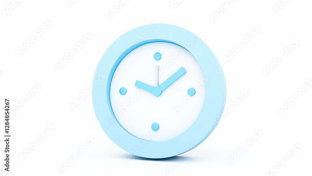 minimalist light blue analog clock with simple hands and white face minimalist light blue analog clock with simple hands and white face