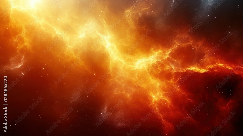 Fiery cosmic nebulae, space energy, celestial blaze, vivid background Fiery cosmic nebulae, space energy, celestial blaze, vivid background