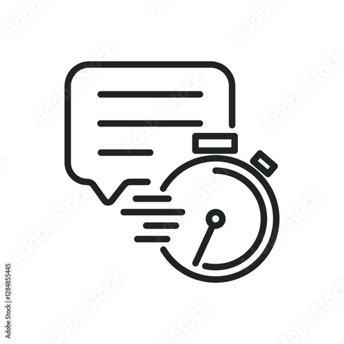 Fast response thin line icons. Editable stroke and Perfect pixel on transparent background