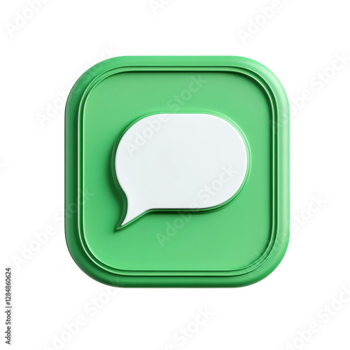 WhatsApp Speech Bubble Icon Isolated on Transparent Background