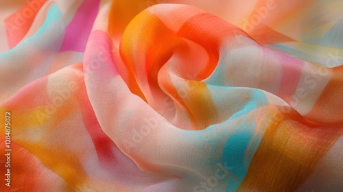 soft chiffon with curve and wave