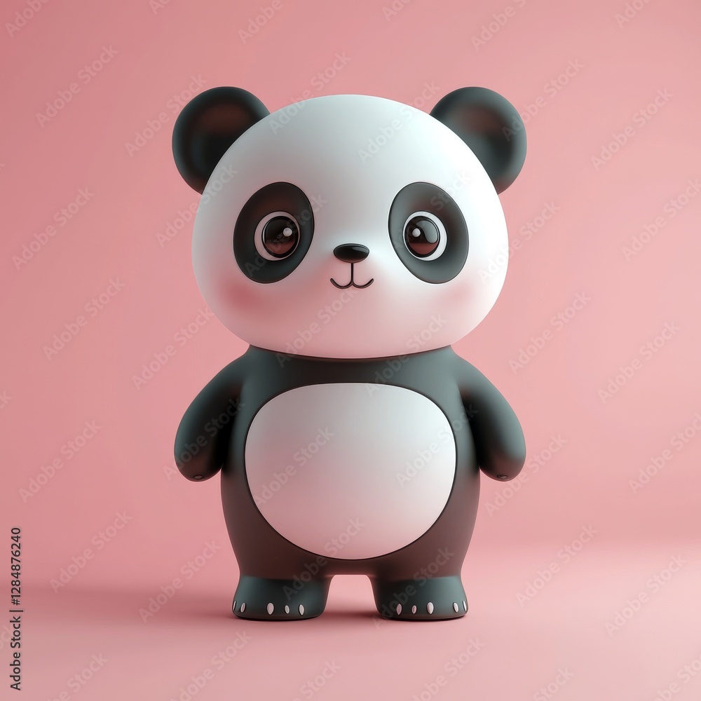 A line art panda with a cute, rounded design, smooth lines, and playful, simplified features, including round eyes and a healthy vibe A line art panda with a cute, rounded design, smooth lines, and playful, simplified features, including round eyes and a healthy vibe