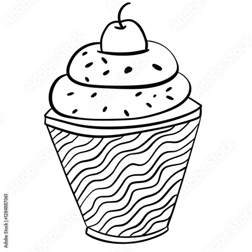 Cupcake craeam outlines 