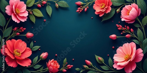 Vibrant floral arrangement on dark background, perfect for wallpaper or greeting cards, dark, blooms, colorful