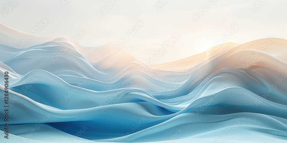 Abstract Wave Patterns Under Warm Dawn Light with Softly Rolling Textures and Gradients Abstract Wave Patterns Under Warm Dawn Light with Softly Rolling Textures and Gradients