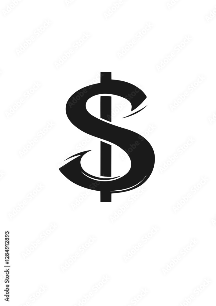 Dollar symbol vector illustration on white background_3 Dollar symbol vector illustration on white background_3