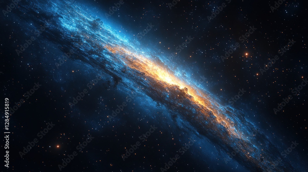 Fototapeta premium Cosmic nebula spiral in deep space