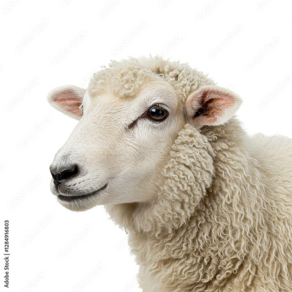 Sheep head, PNG, sheep face isolated on transparent background Sheep head, PNG, sheep face isolated on transparent background