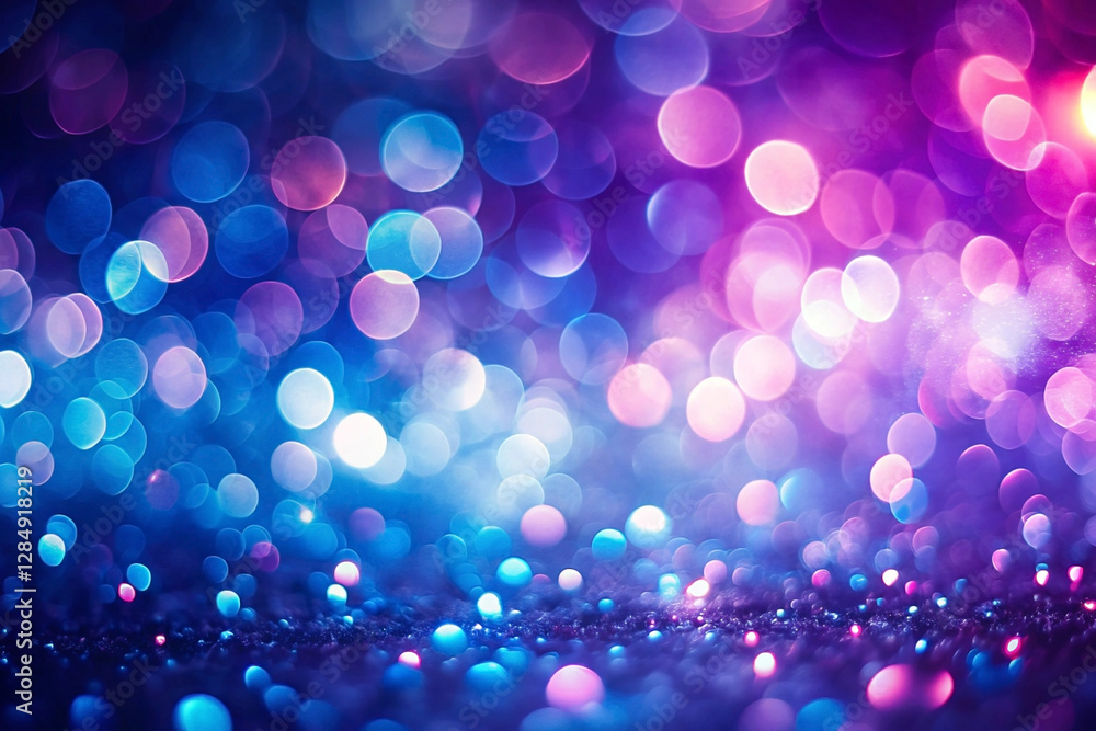 Abstract blue and purple bokeh lights with glitter. Abstract blue and purple bokeh lights with glitter.