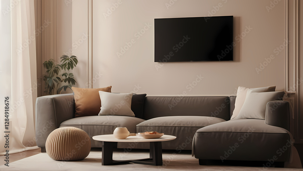Fototapeta premium Ambient and Relaxing Home Lounge