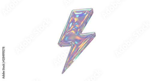 abstract colorful  lightning bolt symbol PNG, cutout, energy, power, electricity, dynamic, bold, lightning, storm