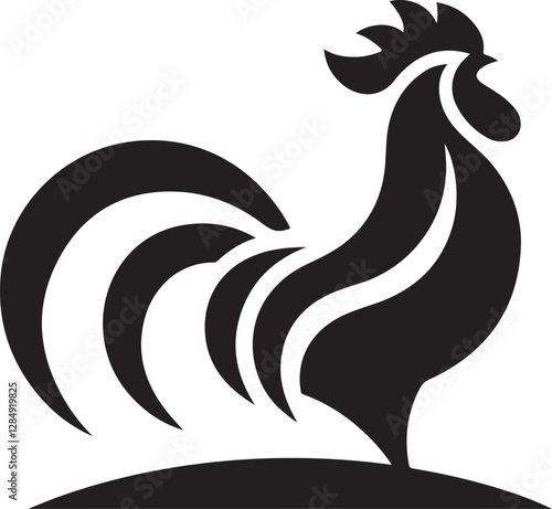 minimalist rooster logo