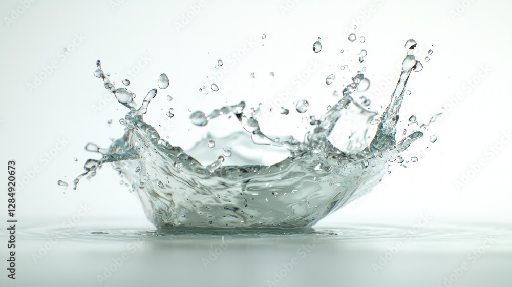 Water Splash Crown Pure Clean Refreshing Liquid Droplets Water Splash Crown Pure Clean Refreshing Liquid Droplets
