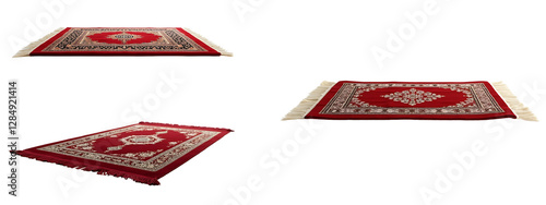 Red Prayer Rug for Ramadan Prayers photo