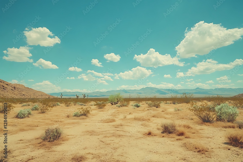 Desert landscape, sunny sky, travel Desert landscape, sunny sky, travel