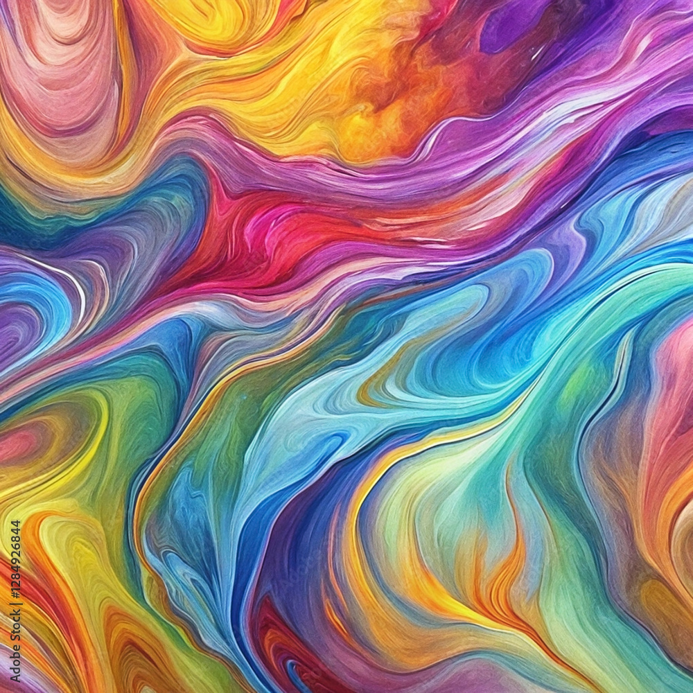 Abstract colorful swirls and vibrant fluid paint texture background. Abstract colorful swirls and vibrant fluid paint texture background.