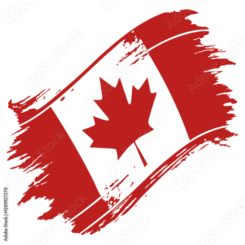 grunge canadian flag