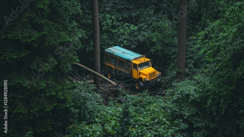 Wallpaper Mural Forest Logging Truck  Deforestation  Environmental Impact  Nature  Heavy Machinery  Conser Torontodigital.ca
