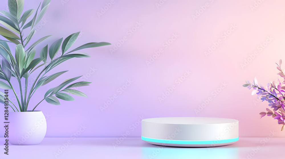 Modern home gadget display minimalist interior digital device stylish environment close-up view smart technology concept Modern home gadget display minimalist interior digital device stylish environment close-up view smart technology concept