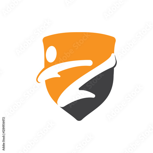 Karate sports vector logo design. Martial art logo concept.