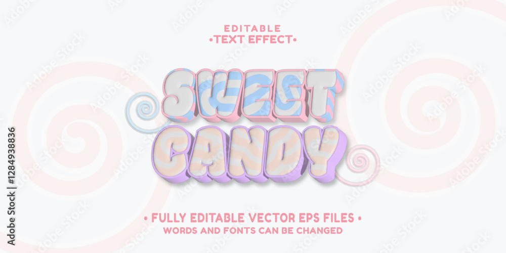 3d inflate sweet candy text effect 3d inflate sweet candy text effect