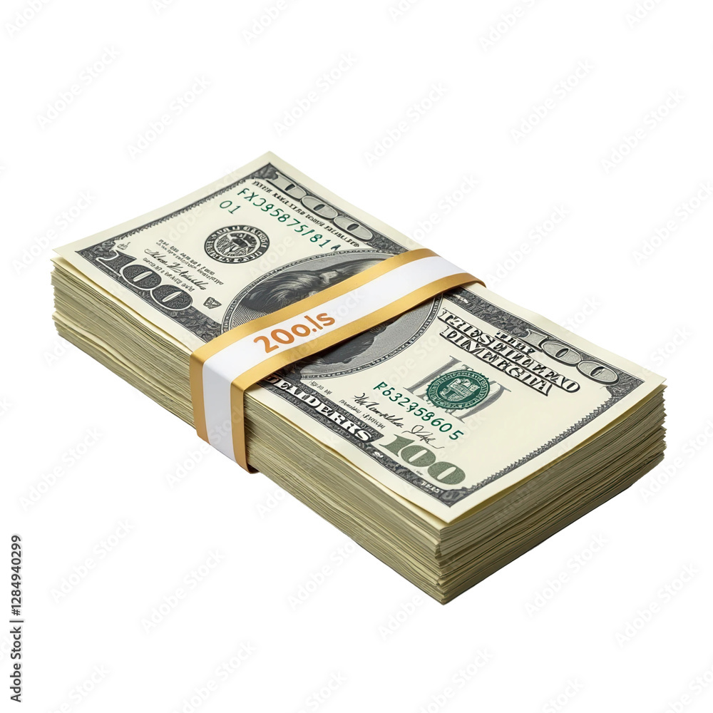 Stack of Dollar Bills on Transparent Background Stack of Dollar Bills on Transparent Background