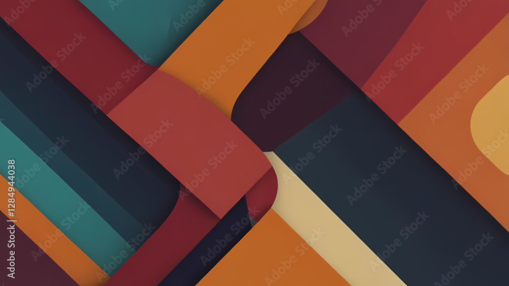 Stylish Flat Design Background with Unique Flow Stylish Flat Design Background with Unique Flow