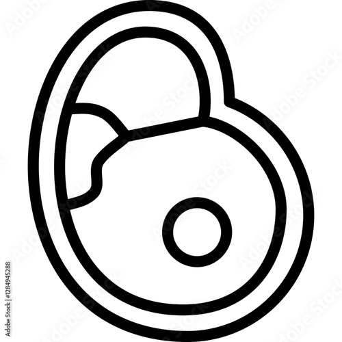 meat icon illustration design with outline