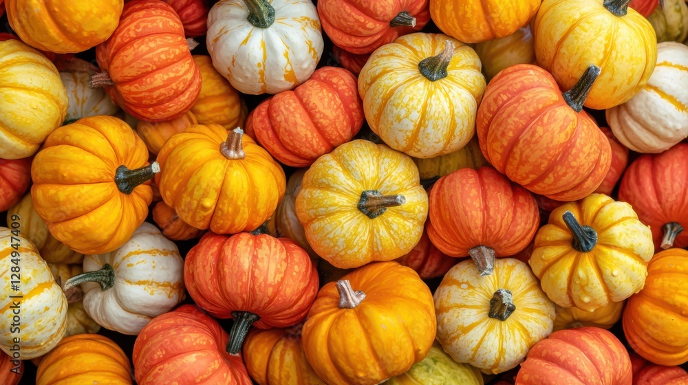 Colorful Variety of Pumpkins in Different Shapes and Sizes Colorful Variety of Pumpkins in Different Shapes and Sizes