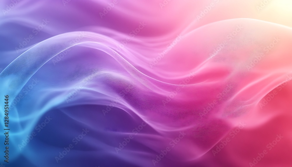 Fototapeta premium Colorful abstract waves, soft light, background design