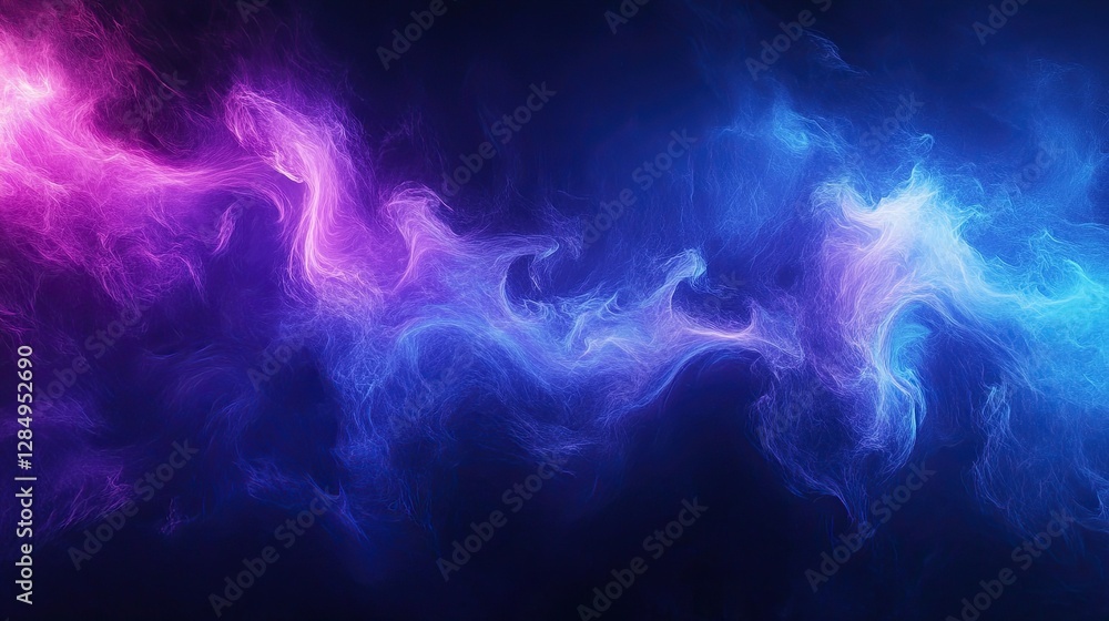 Blue and purple glowing fog cloud wave abstract art, perfect for adding dreamy, ethereal backgrounds to creative and fantasy-inspired design projects Blue and purple glowing fog cloud wave abstract art, perfect for adding dreamy, ethereal backgrounds to creative and fantasy-inspired design projects