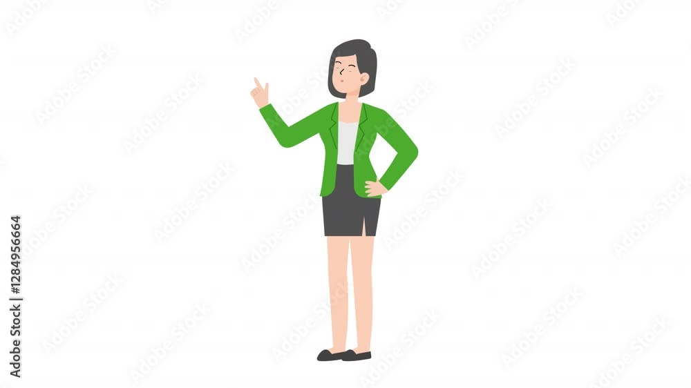 Woman is standing and giving a lecture cartoon animation
Woman is standing and giving a lecture cartoon animation
