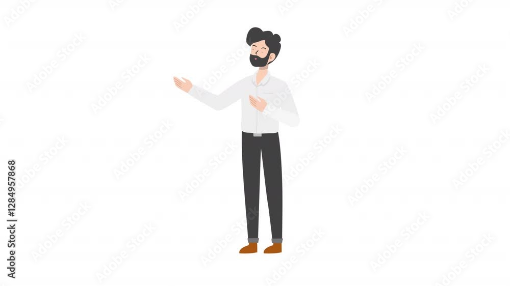 video man is standing and giving a lecture cartoon animation
video man is standing and giving a lecture cartoon animation